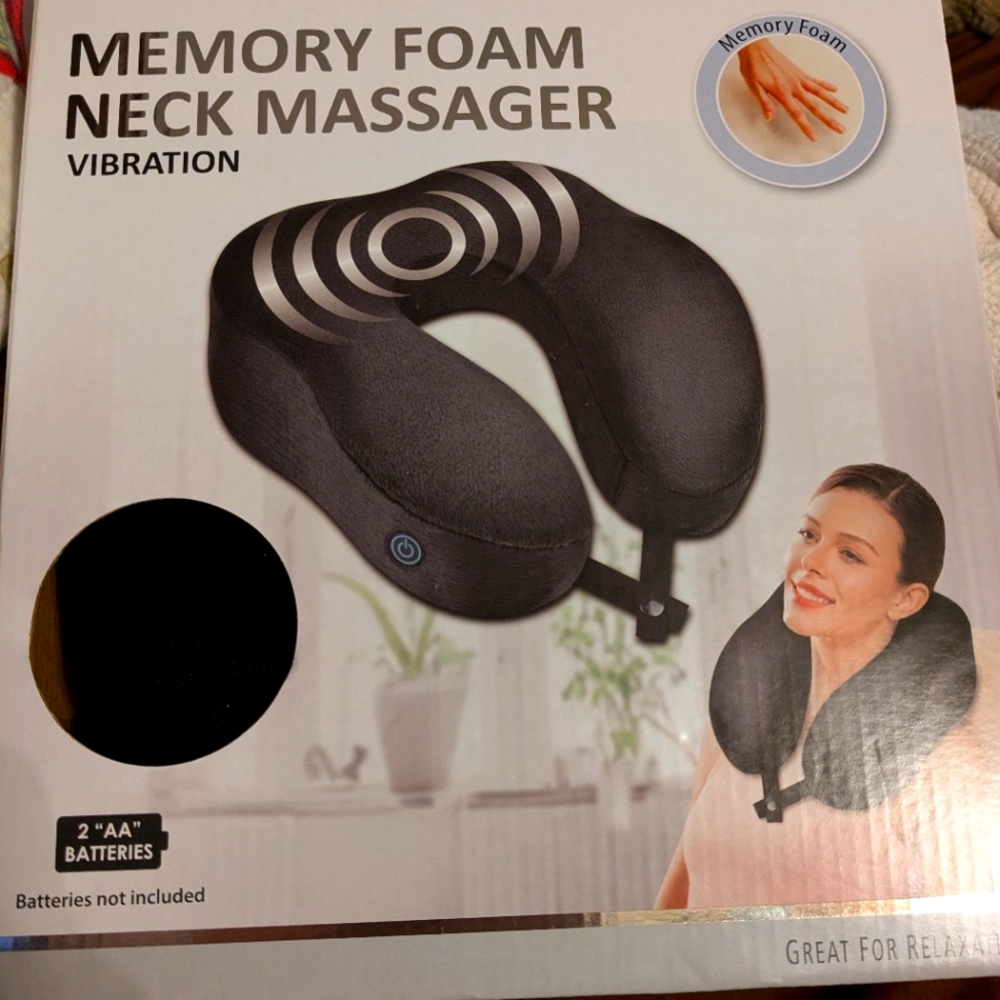 NEW Memory foam massaging neck pillow